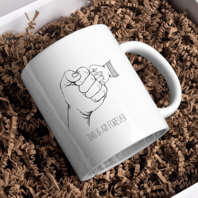 Faustschlag Erster Vatertag Vater Geburtstagsgesch Kaffeetasse (Von Creator hochgeladen)