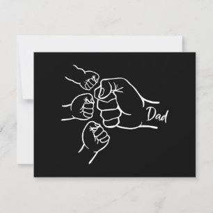 Faustschlag Vater von drei Vater von 3 Daddy glück Feiertagskarte