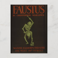 Faustus Poster Vintag Retro Skelett