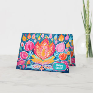 Fauvist Diwali Grüße Feiertagskarte