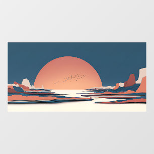 Fauvist Horizon Terrakotta-Sonne WB Clear 3620 Tan Fensteraufkleber