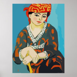Fauvist Style Sitting Woman Poster