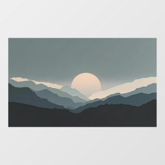 Fauvistischer Horizont | Charcoal Moon ADA 60-P Ta Fensteraufkleber