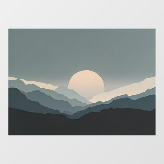 Fauvistischer Horizont | Charcoal Moon ADA Mini M Fensteraufkleber