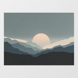 Fauvistischer Horizont | Charcoal Moon WB Clear 24 Fensteraufkleber