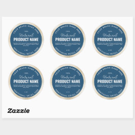 Faux Beige Folienprodukt Rundlabel Runder Aufkleber