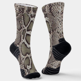 Faux Boa Constrictor Snakeskin Socken