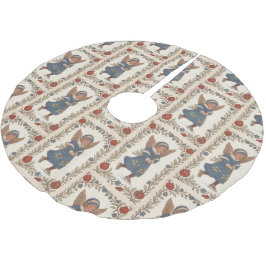 Faux burlap skating Angel traditional Christmas Polyester Weihnachtsbaumdecke