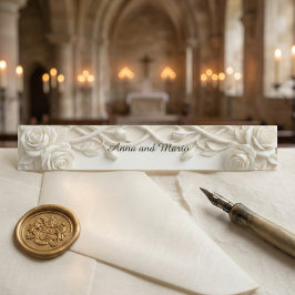 Faux Carved Plaster Relief Ivory Floral Einladungsbanderole