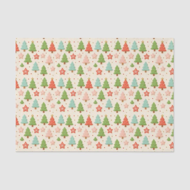 Faux Cookies in Clay Christmas Tissue Paper Seidenpapier (Vorderseite)