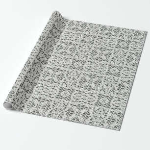 Faux Crochet Weiß Geschenkpapier