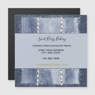 Faux Denim Blue Jean Your Business Magnetkarte