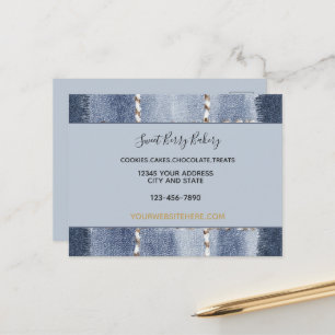 Faux Denim Blue Jean Your Business Postkarte