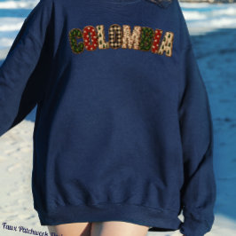 Faux Digital Patchwork Kolumbien Design Weihnachte Sweatshirt
