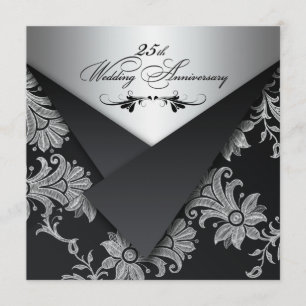FAUX Flaps 25. Hochzeitsjubiläumseinladung Einladung