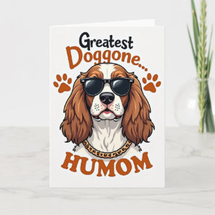 Faux Foil Beste Humom-Hundekarte Karte