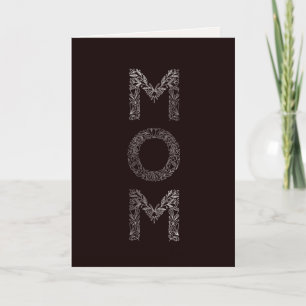 Faux-Folie Blumendekor Mutter Karte