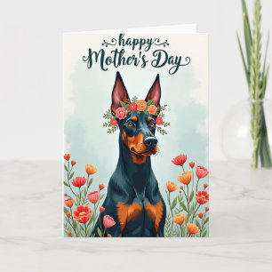 Faux-Folie-Hunde-Blumenkunstkarte Karte