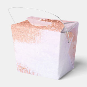 Faux-Folie Roségold- und Serenity-Farbttextur Geschenkschachtel