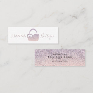 Faux Glitter Boutique Kleidungstasche Logo Mini Visitenkarte