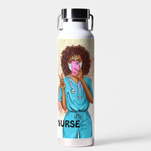 Faux Glitter Krankenschwester Pink Gold Wasserflas Trinkflasche
