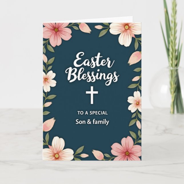 Faux Gold Easter Blessings Card Karte (Vorderseite)
