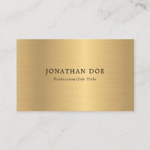 Faux-Gold Elegantes Minimalistisches Professionell Visitenkarte