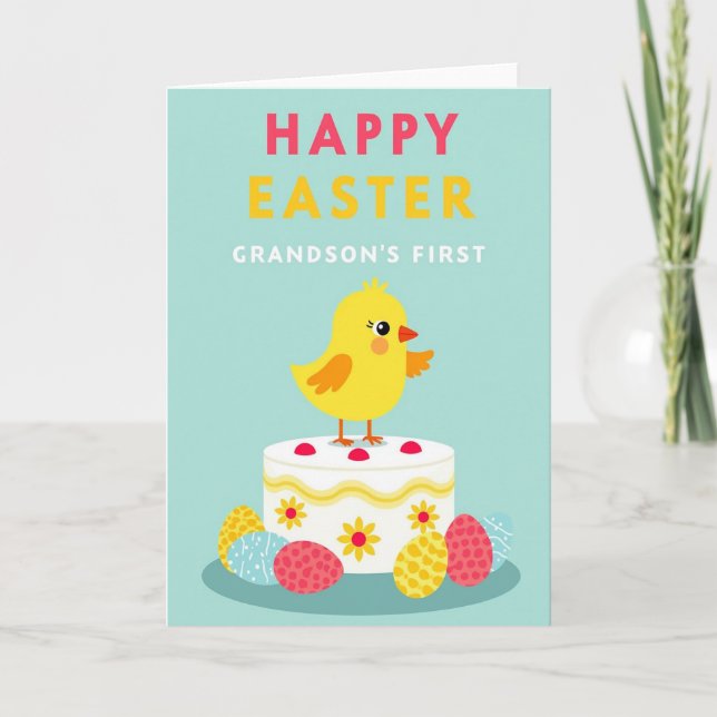 Faux Gold First Easter Card Karte (Vorderseite)
