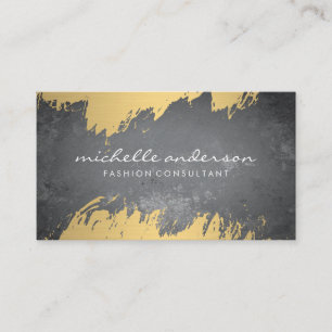 Faux Gold gebürstete Schiefertextur Visitenkarte