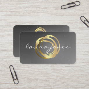 Faux-Gold-gemalter Kreis-Designer Visitenkarte
