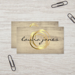 Faux-Gold-gemalter Kreis-Designer Visitenkarte
