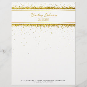 Faux Gold Glitter Konfetti Designer - Briefkopf
