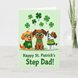 Faux Gold Patrick Day Pups Karte
