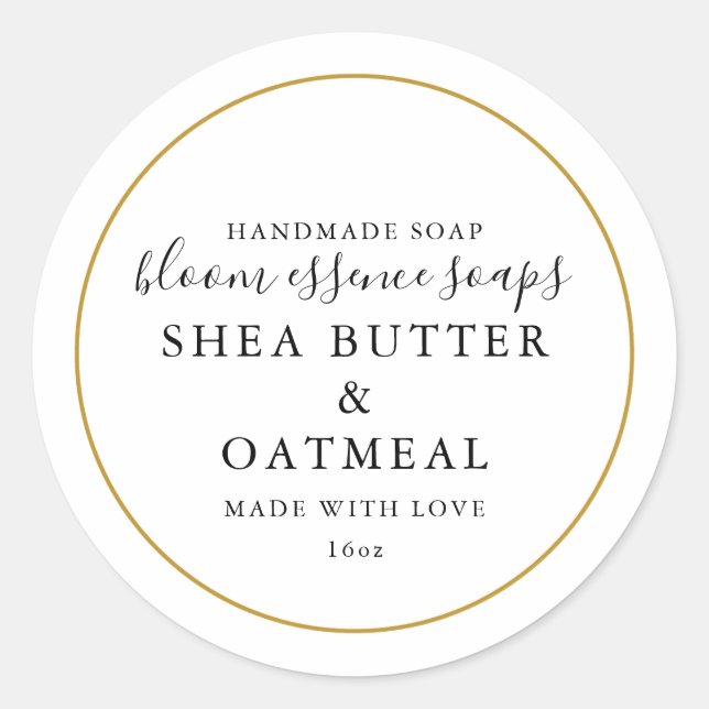 Faux Gold Soap Sticker (Vorderseite)