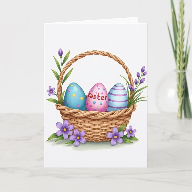 Faux Gold Spring Ovoids Card Karte (Vorderseite)