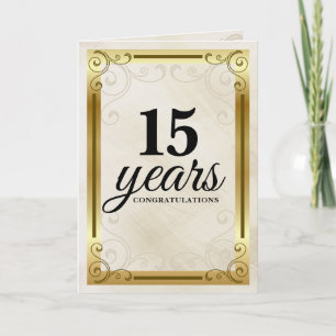 Faux-Gold Universelles Mitarbeiterjubiläum Karte