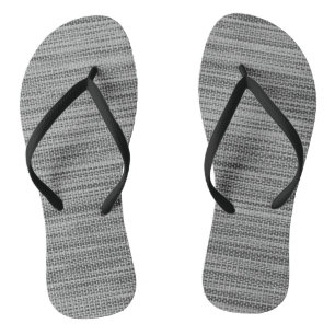 Faux Grey Stoff Flip Flops