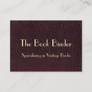 Faux-Leder-Buchcover Visitenkarte