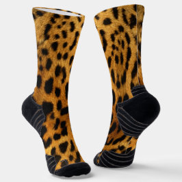 Faux Leopard Skin Socken