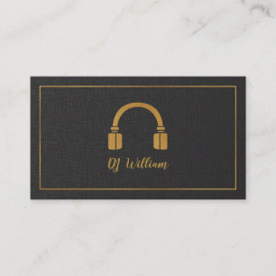 Faux-Luxus-Gold-Kopfhörer-DJ Visitenkarte