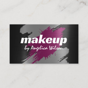 Faux-Metall-Pinselstrich-Make-up Visitenkarte