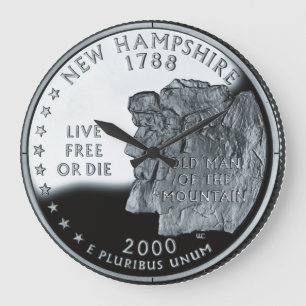 Faux New Hampshire State Quarter Clock Große Wanduhr