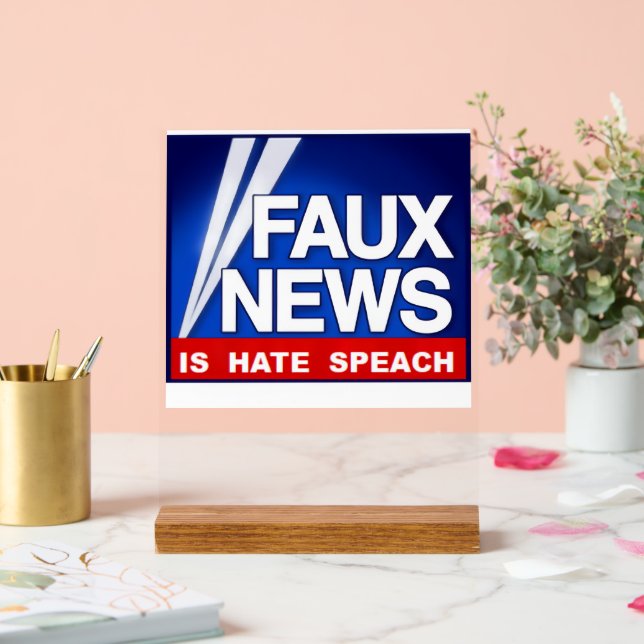 Faux News Acrylschild (Hochzeit)