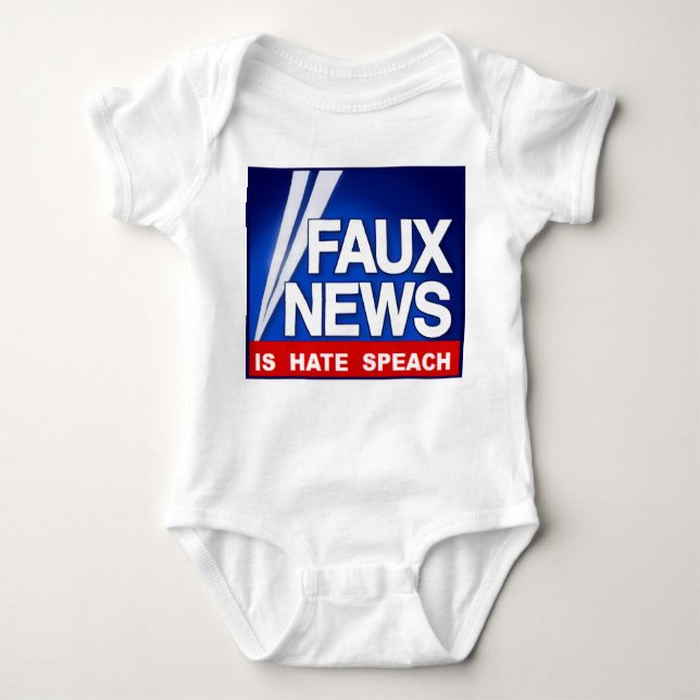Faux News Baby Strampler (Vorderseite)