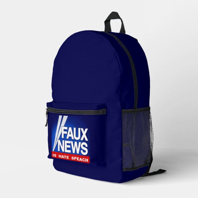 Faux News Bedruckter Rucksack (Rückseitige Ecke Rechts)