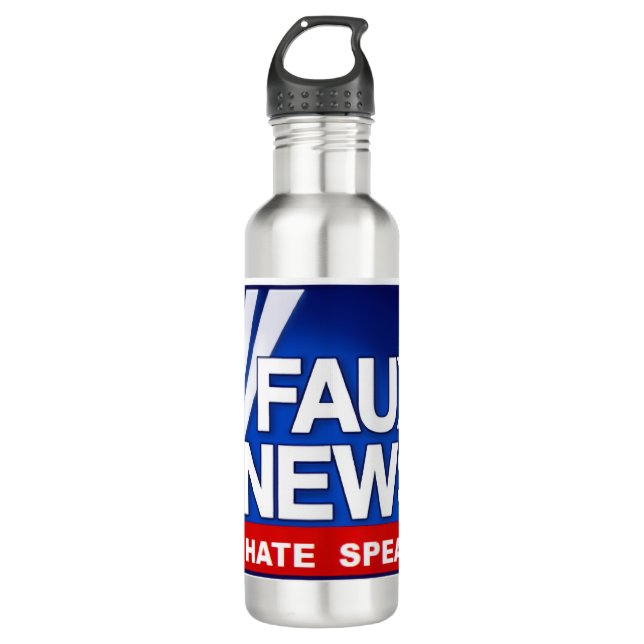 Faux News Edelstahlflasche (Vorderseite)