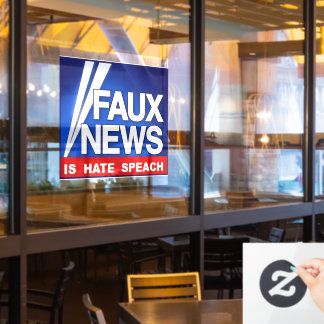 Faux News Fensteraufkleber