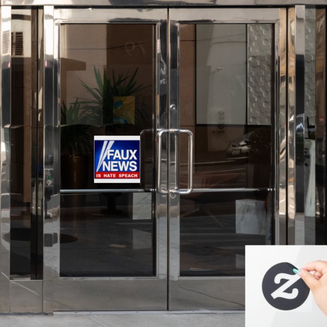 Faux News Fensteraufkleber (Büro Tür)