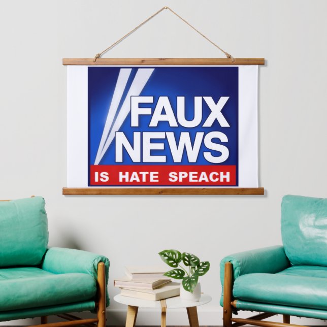 Faux News Wandteppich Mit Holzrahmen (Wohnzimmer)