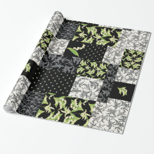 Faux-Patchwork-Geschenkpapier: Maiglöckchen, Schwa Geschenkpapier